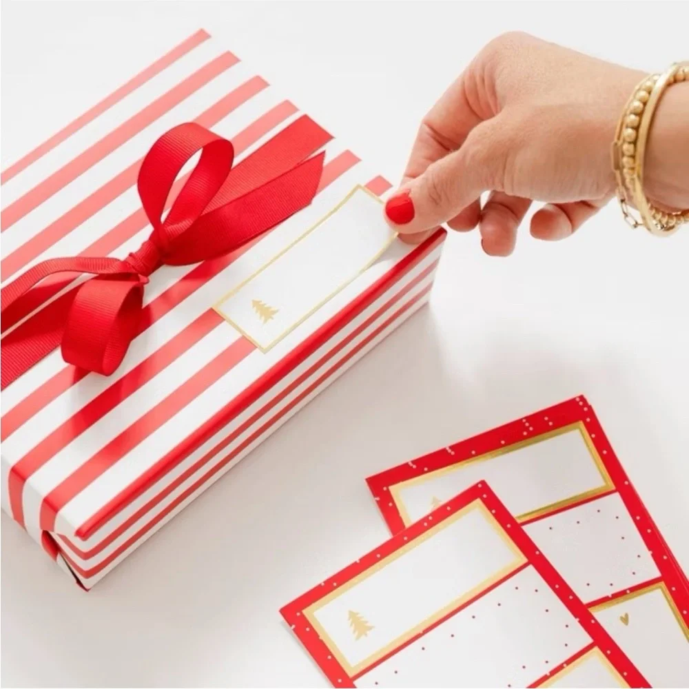 FRINGE heavy weight Christmas Gift Wrap Paper Roll Lot of 3 New candy cane